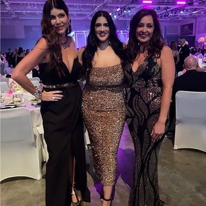 Gold/Bronze Sequins Formal/Semi-Formal Dress